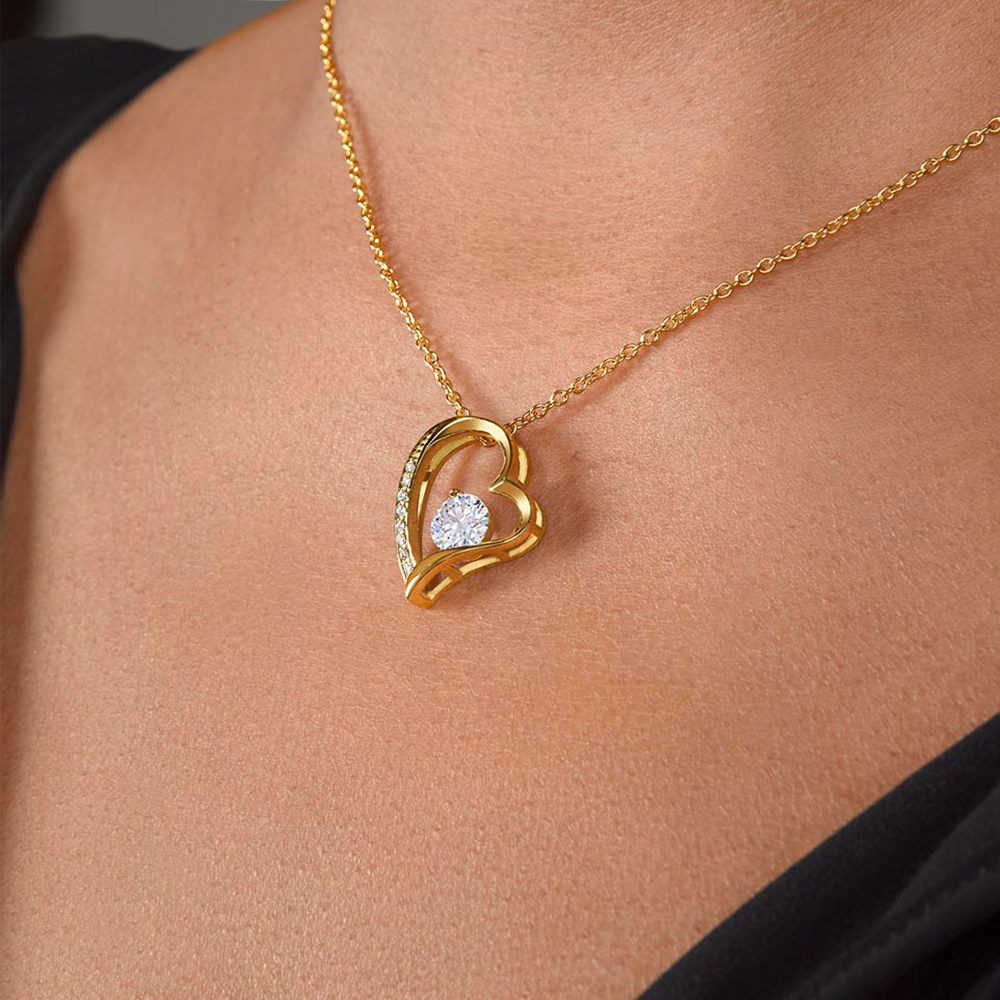 Forever & Always – Eternal Rose & Heart Necklace