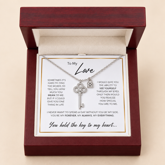 To My Love – The Key To My Heart Necklace