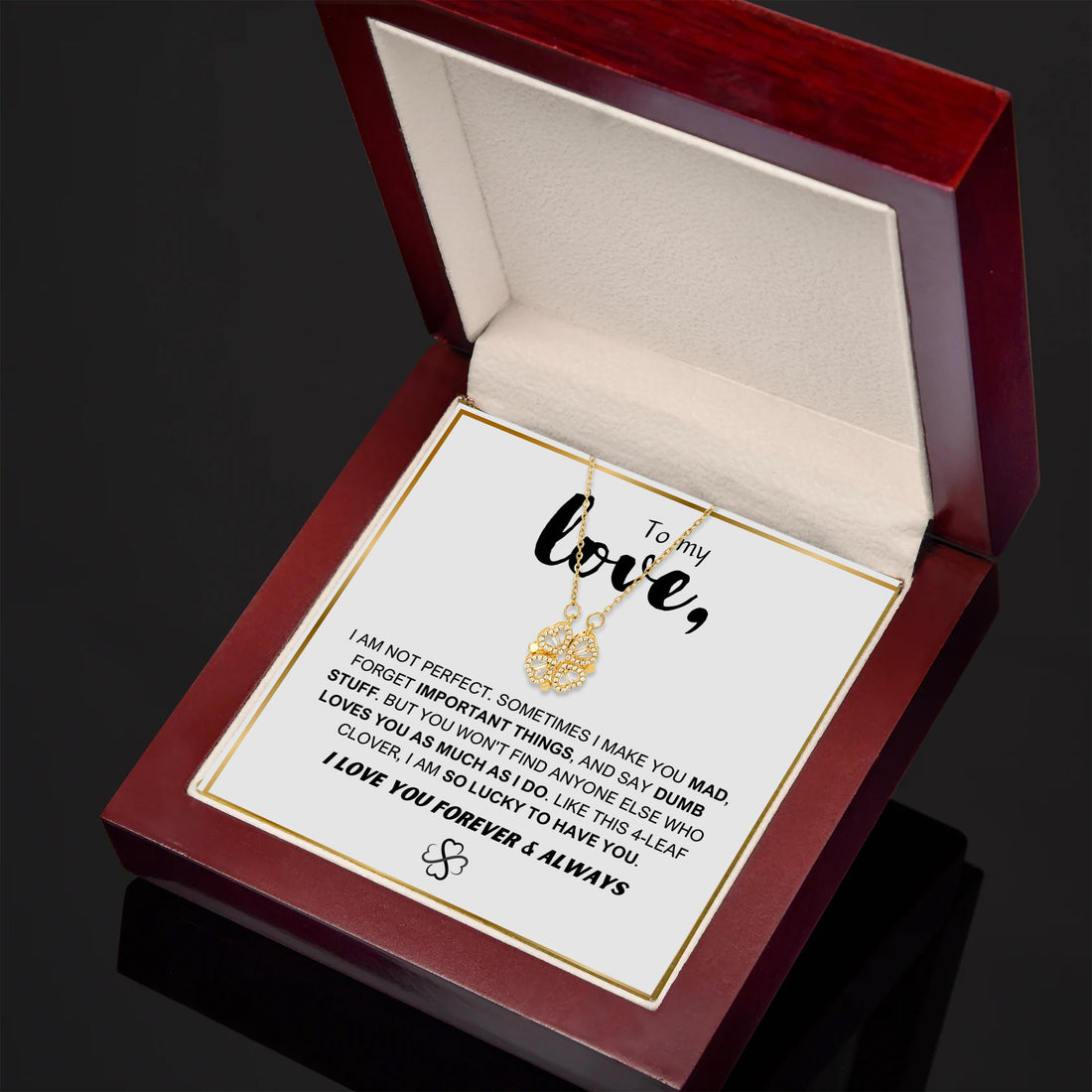 Lucky in Love – Four Leaf Clover Necklace