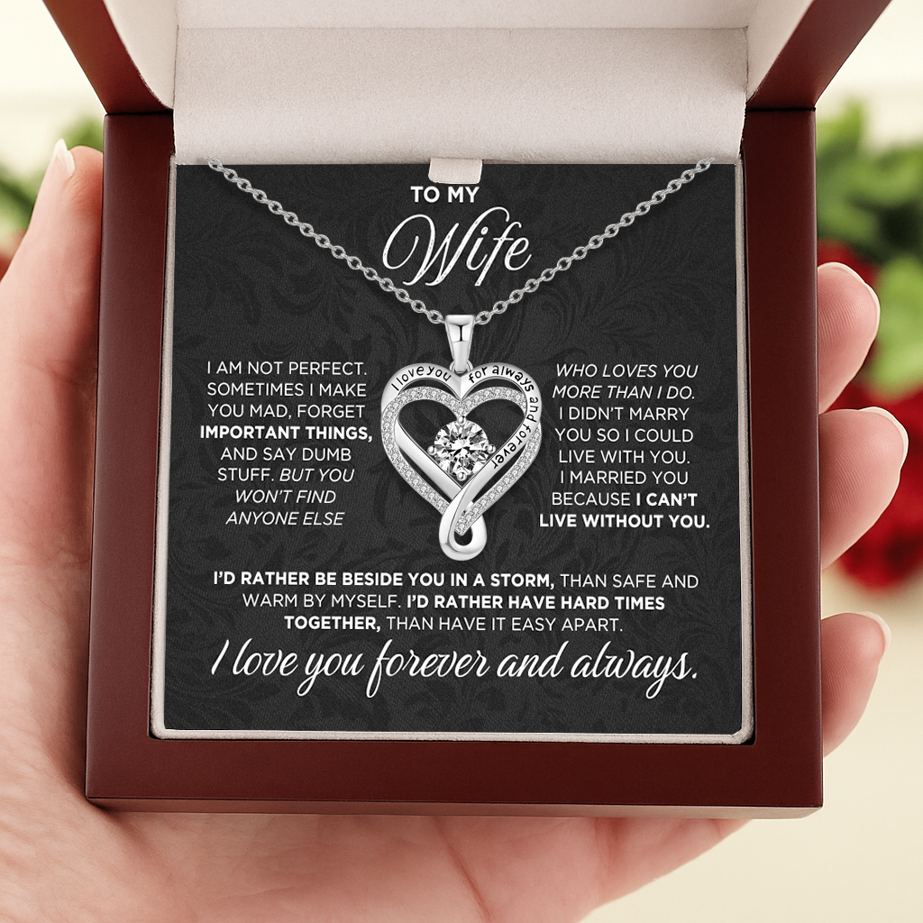 To My Wife – Forever & Always Heart Necklace